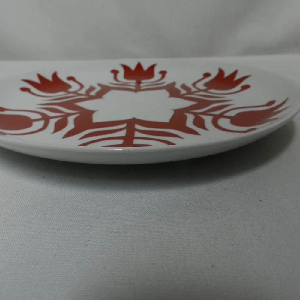 Kate Forrester for Crate & Barrel Christmas Nordic Snowflake Plate 8